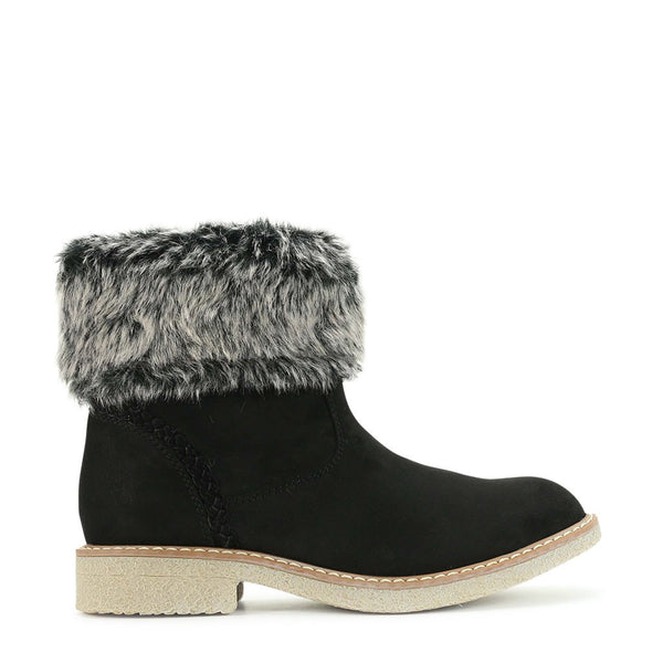 Grey fur hot sale lined boots