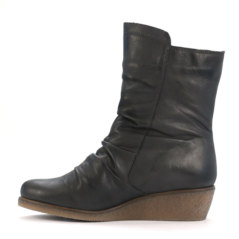 Gray hot sale wedge boots