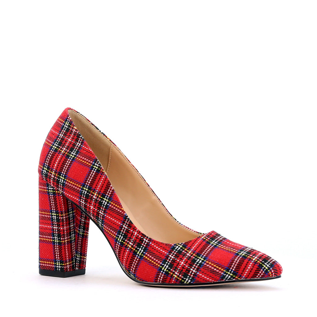Red Plaid Tartan High Heel Shoes Plaid Pumps Red Tartan Heels Buy