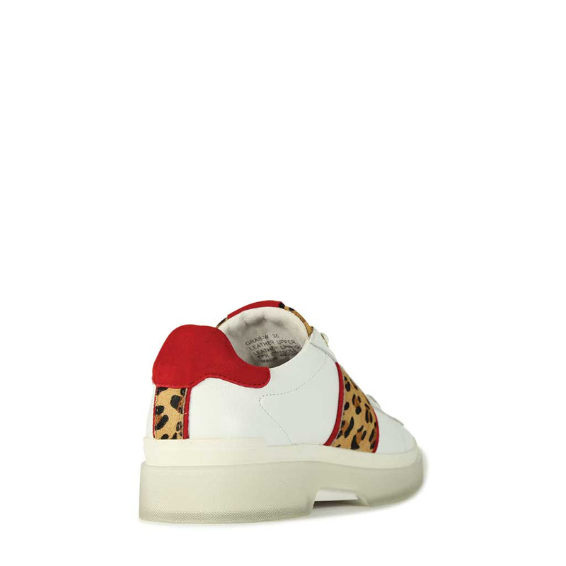 White trainers with sale red back